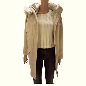 J.Crew Green Wool Parka Coat With Hood